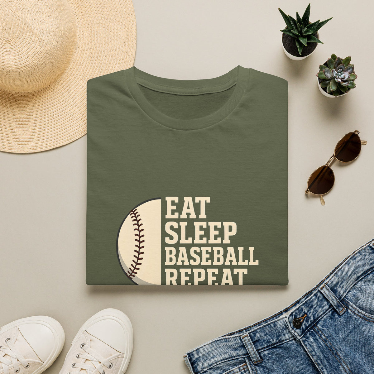 Eat Sleep Baseball Repeat T-Shirt