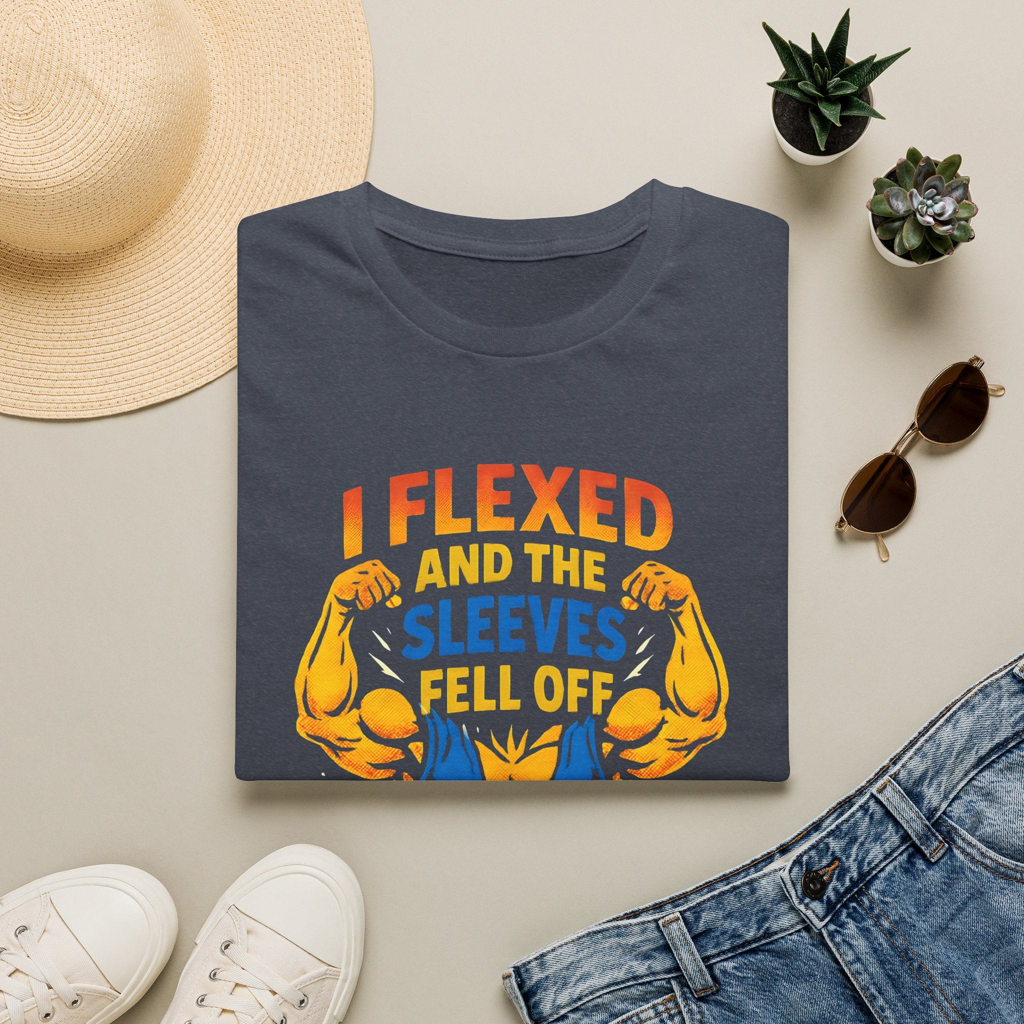 Flexed Arms Sleeves Off T-Shirt