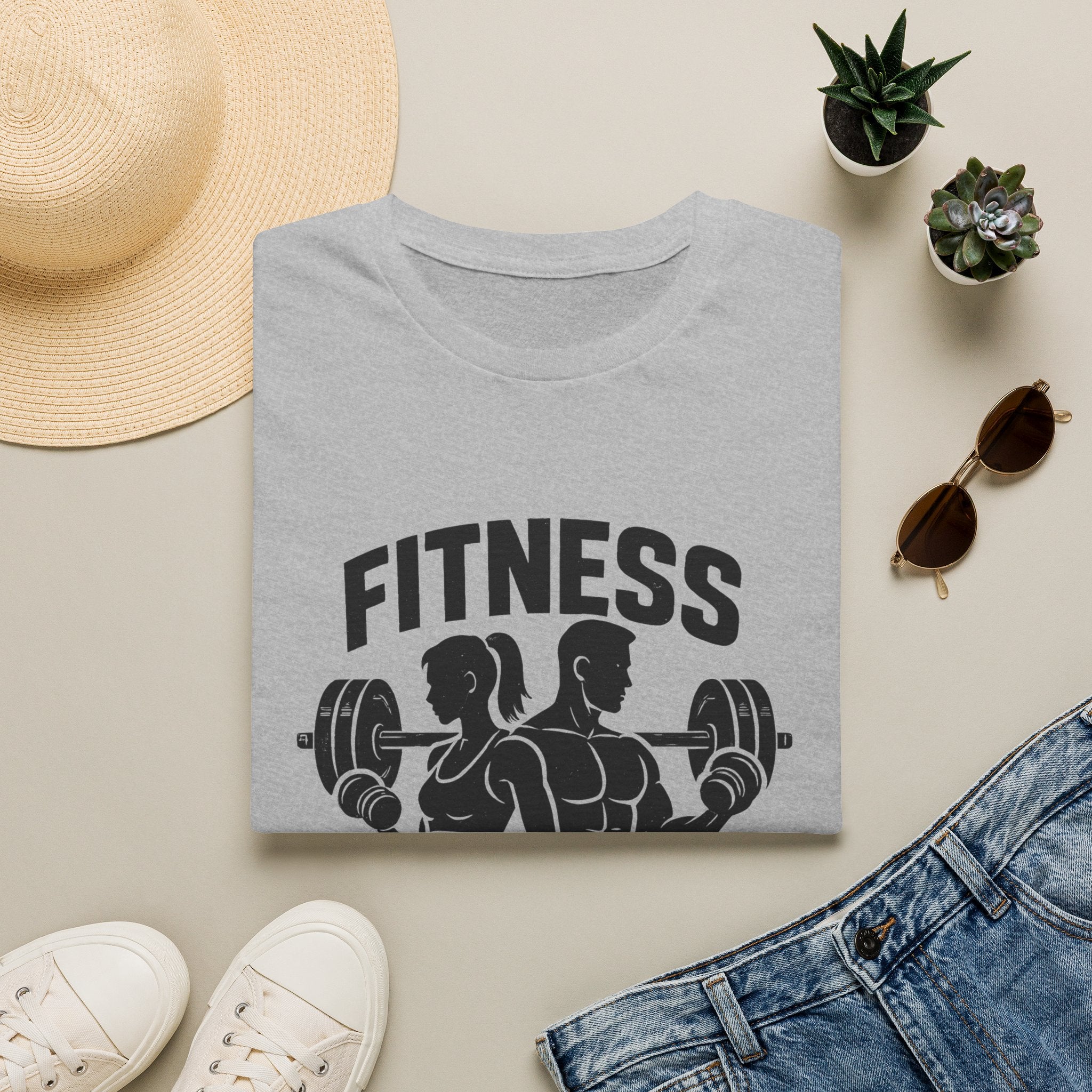 Bodybuilder lifting weights T-Shirt