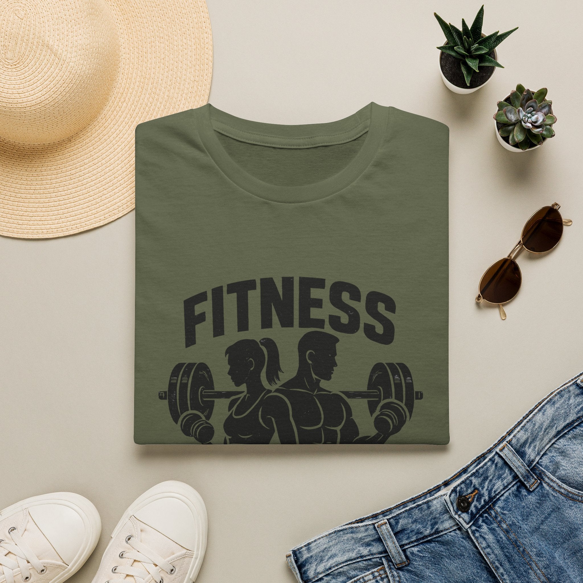 Bodybuilder lifting weights T-Shirt