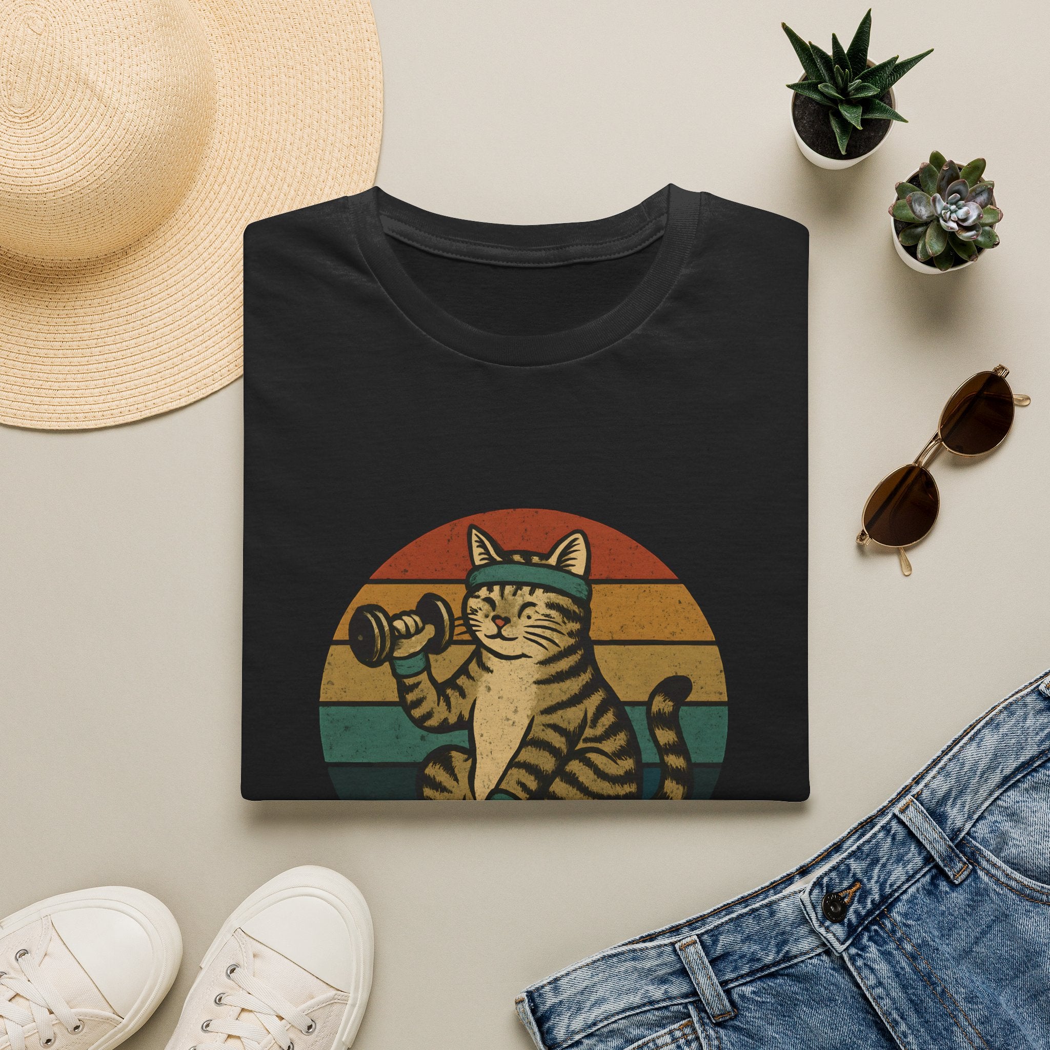 Cat lifting weights T-Shirt