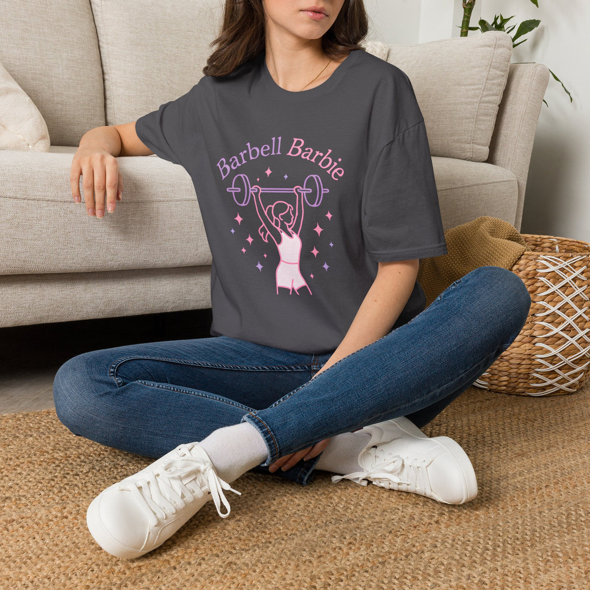Barbell Barbie Lifts Weights T-Shirt