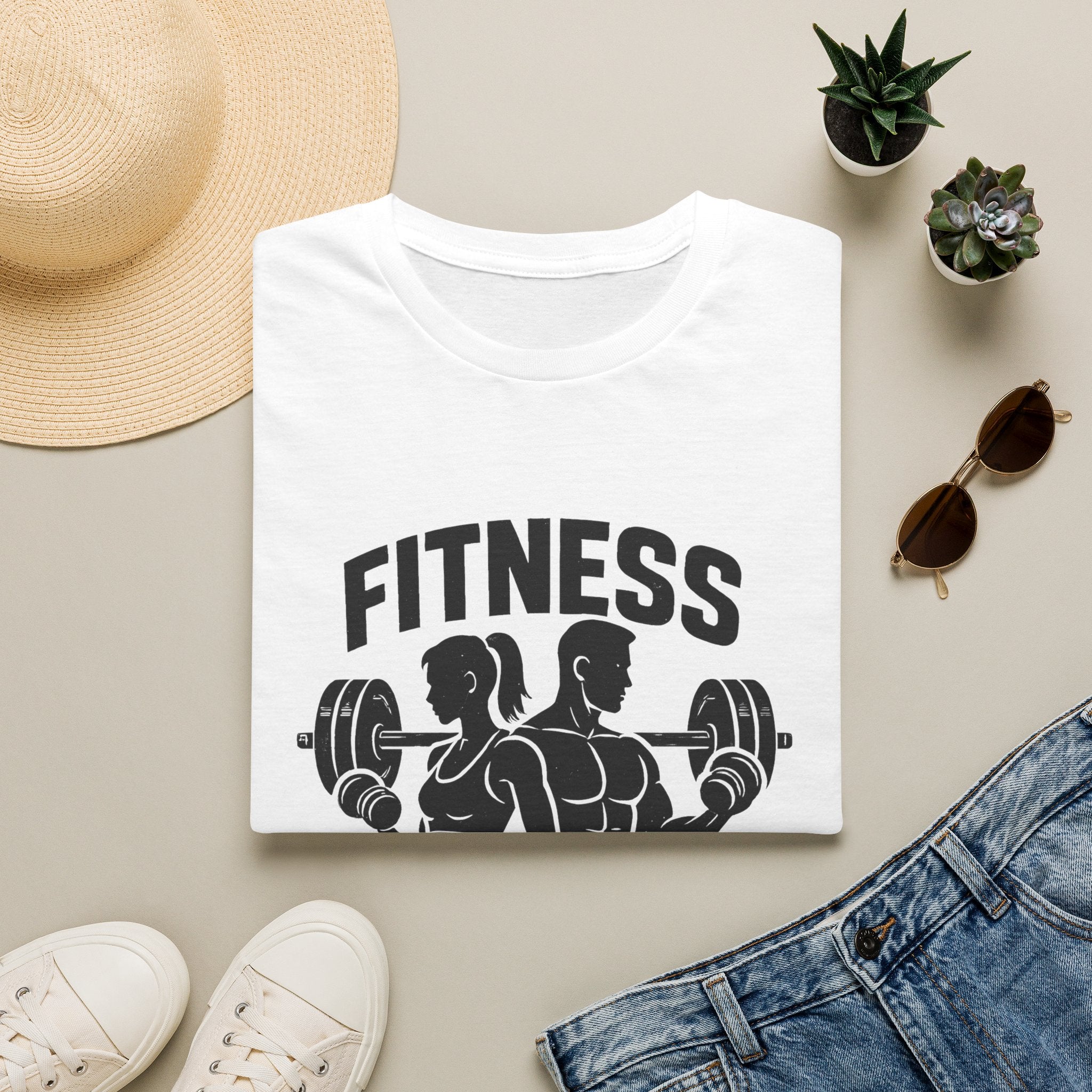 Bodybuilder lifting weights T-Shirt